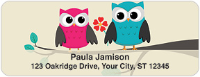 Whimsical Owls Address Labels