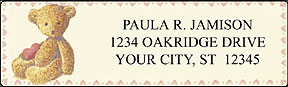 Old Time Teddy Address Labels