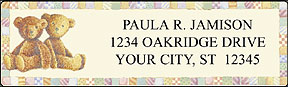 Old Time Teddy Address Labels