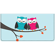 Whimsical Owls Checkbook Cover